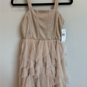 Elegant Gold Kids Dress